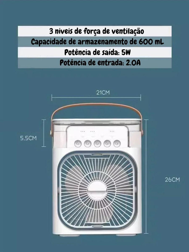 Mini Climatizador e Umidificador Portátil - Ultrassonico e Silencioso - Flash Trends